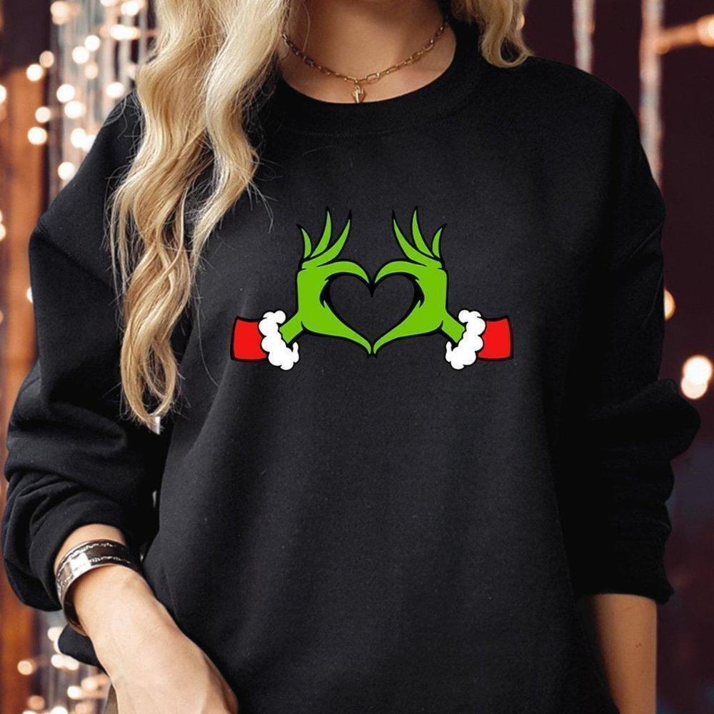 Funny Grinch Christmas Sweatshirt Cute Holiday Sweater